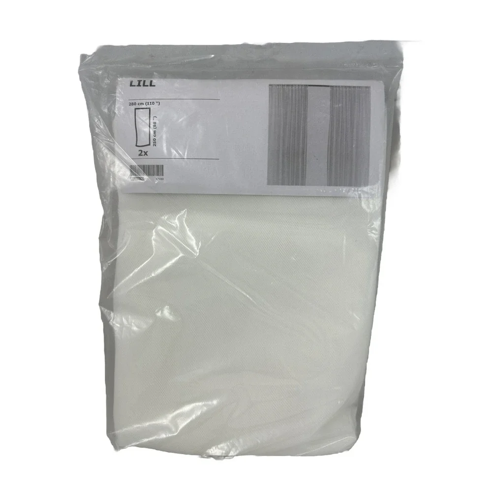 IKEA LILL  Ivory Drapery 2 Panels Curtains 98